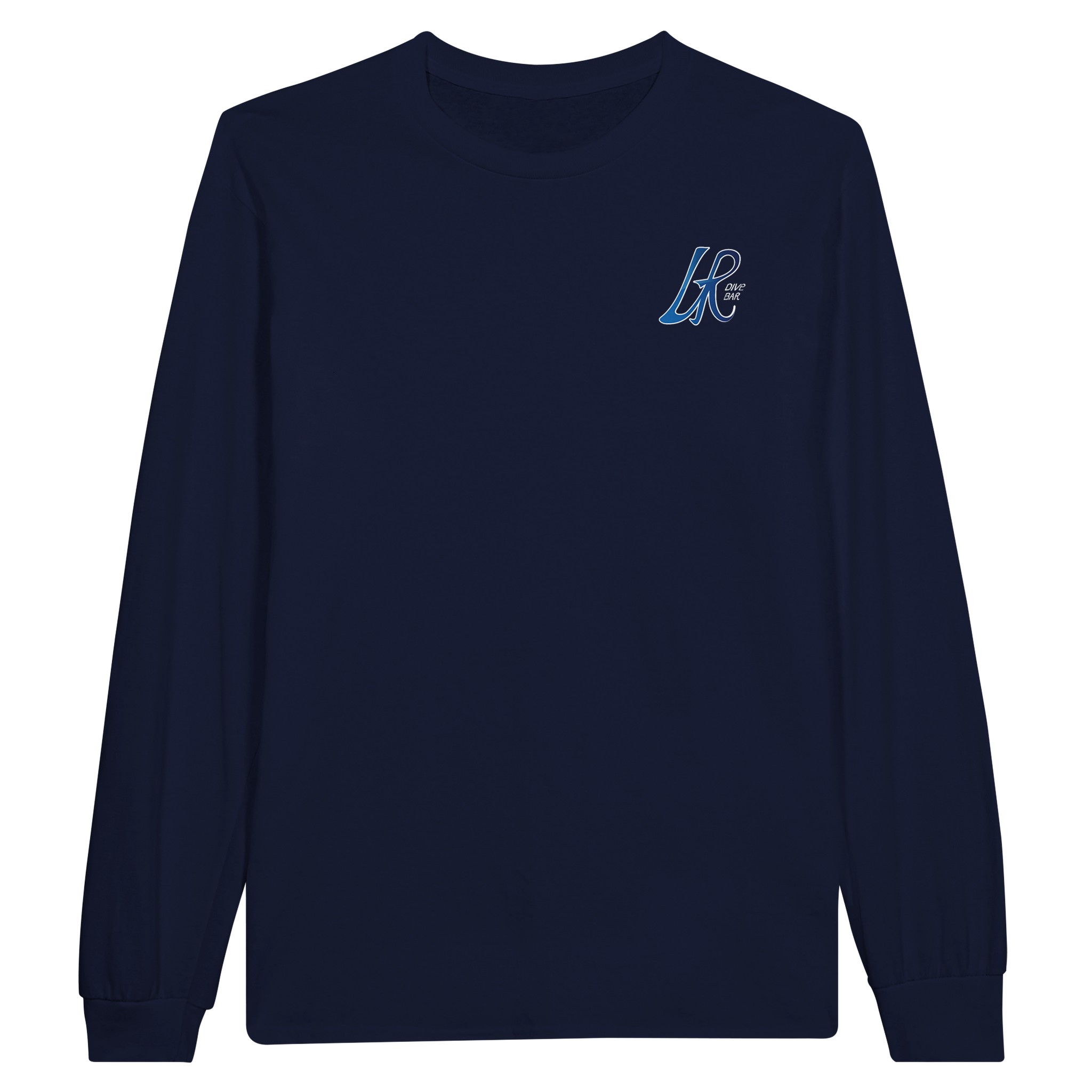 Classic Unisex Longsleeve T-shirt Navy & Forrest Green - Image 3